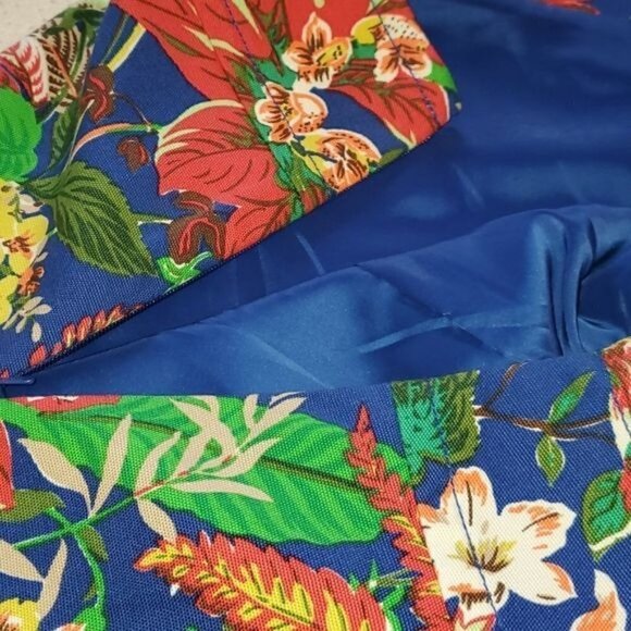 Talbots Colorful Floral‎ Side Zippered Lined Sz 12 Skirt - Picture 7 of 9